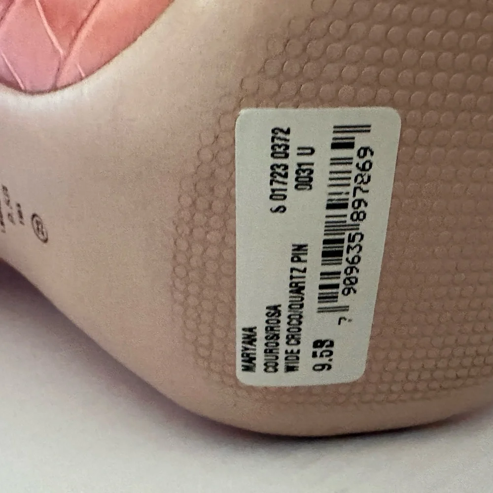 SCHUTZ Women's Croc-Embossed Coral Heeled Boots - Picture 7 of 9